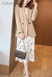 Women Blazer Coat Fashion Long Sleeve Tops Outerwear Chic Elegant Long Sleeve Basic All-match Office Streetwear New