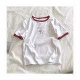 Toloer Slim Short-Sleeved T-Shirt Women 2024 Summer New Bottom Shirt Students Casual Korean Version Jacket Women's