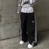 Two-Headed Trousers Waist Two Trousers Dark Gothic Embroidery Pattern Trousers Trousers Tide