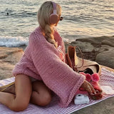 Knit Bow Tie Up Crop Sweater-Outfit