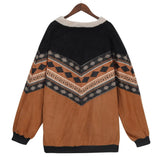 Women Vintage Cotton Jackets Coats Autumn Fashion Clothes Print Outwear Loose Top Bohemian Long Sleeve Female Elegant