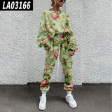 New Women's Digital Printed Grass Pattern Suit Autumn and Winter