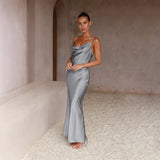 Women's Clothing 2026 Spring And Summer New Slings Deep V-Collar To The City Fashion Solid Color