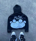 autumn and winter men fun pattern printed casual hoodie Harajuku Gothic style couple trendy sweatshirt streetwear 1028-1-Outfit