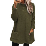 Long Sleeve Pocket Fleece Sweatshirt T-shirt
