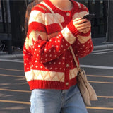 Autumn winter 2020 new Korean thick long-sleeved lazy Christmas sweater jacket woman