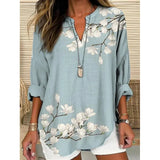 Women's Clothing Spring And Autumn Small V-Neck Long Sleeves Independent Day Crumums Simple Casual Temperament T-Shirt Long