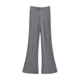 Trend Women's Dress In Autumn And Winter, High Waist, Buttocks, Bell-Bottoms, Leg Length, Micro-Elastic Knitted Trousers.-Outfit
