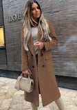 Winter Elegant Turndown Collar Long Blazer with Full