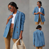 Toloer Retro Light Color Heavy Industry Wash Denim
