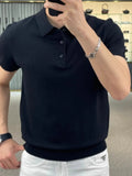 T-Shirt Men's Loose Niche Knit 2025 New Summer Personality Casual Simple