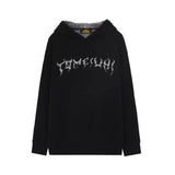 Skeleton Print Fuzzy Graphic Hoddie-Outfit