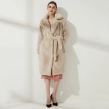 Ladies Faux Leather Long Coats Femme Pockets Soft Mink Fur Women Trendy Street Style Loose Short Outwear