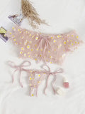 Sex Lingerie Sexy Lace Perspective Three-Point Lingerie