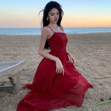 Toloer To Take Photos Of A Very Fairy Dress Female Bali Island Sanya Holiday Dress Sweet And Elegant Irregular Slip