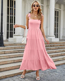 Summer Women's New Commuting Sleeveless Hot Girl Prints Long Sling Dress