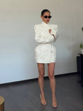 And Shredded Flower Slim Thin Blazer Small Fragrant Style High-End Sense 2025 New