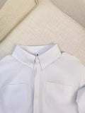 European Heavy Industry Sweaters Are Popular, White Hollowed-Out Long-Sleeved Shirts Are Popular, And 2024 New Women's Wear In Early Spring.-Outfit