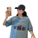 Toloer T-Shirt Girls Summer 2024 New Korean Version Loose Thin Student Jacket Girls 'College Style Women's