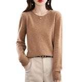Toloer Women's Fall / Winter 2023 New Loose Knit Women's Top With A Sweater Soft Waxy Sweater-Outfit