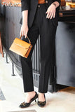 Blazer Women Office Casual Solid Long Sleeve Single Breasted Fashion Blazers Or Pants Elegant Chic Outerwear