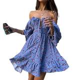 2025 New Women's Fashion Sexy Print Waist Long-Sleeved