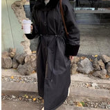Winter Coat Women Long Oversize Fashion Cashmere Wool Outerwear Female Long Thickening Warm Woolen Overcoat Womens Trench