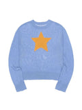 Star Pattern Semi Sheer Knit Top-Outfit