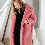 lamb wool fur coat christmas sweater women 2023 autumn winter faux fur solid plus size coat femme warm jacket outwear 1028-1-Outfit
