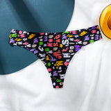 Printed Thong Ice Silk Scarless Trousers Women Cotton Crotch Thin Breathable Invisible Trousers