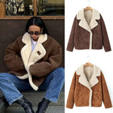 New Women's Autumn And Winter Fashion Fur Collar Collar Collar Velvet Jacket