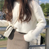 New Winter Sweater Women Pullover Girls Tops Knitting Vintage Long Sleeve Autumn Elegant Female Knitted Outerwear Warm