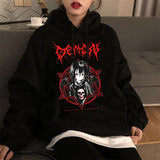 New Hoodie Women Kawaii Cartoon print Sweatshirt Hoody Top Bag Hoodies Women goth Clothes Anime Hooded Long-sleeved