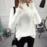 2020 autumn and winter new loose high neck pullover sweater women's long-sleeved versatile bottoming sweater plus