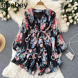 Women Elegant Outfits Bodysuit Long Sleeve Female Jumpsuit clothes Overalls Summer Rompers party Clothing shorts