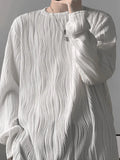 Men's Textured Long Sleeve Tee-Outfit