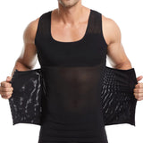 Men's Plastic Body Clothes Buckle, Net Gauze, Breathable, Belly, Beer, Chest, Waist Vest-Outfit