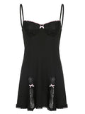 Lace Slip Mini Dress-Outfit