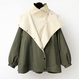 Collect Waist Long Trench Coat 2024 Korean Version Of The New High Class Women's Spring And Autumn Casual Popular Tooling Coat-Outfit