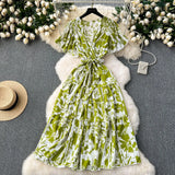 Vintage Orange Tsper Dress 2025 Summer New Strap Design Design Feel Smashed Spun