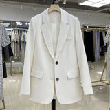 Toloer Suit Jacket Female Small Man 2024 Spring And Autumn Short Retro Korean Version Casual Show Thin Suit Woman-Outfit
