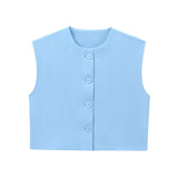 New Series Buckle Collar Vest Top