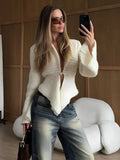 Luxury Irregular Knitted Cardigan Dress Women Warm Comfortable Fashion High-End Temperament Afternoon