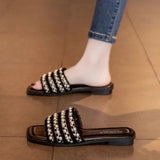 Beauty Flat Cool Slippers Women Wear 2025 New Fairy Style Skirt Casual Beach Cool