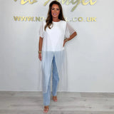 Women's Spring Summer New Short-Sleeved Cross Long