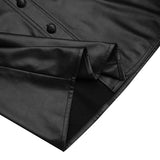 Women's Leather Jacket Autumn 2021 Thin Bomber Jacket Celmia Vintage Long Sleeve Coats Buttons Lapel Casual Solid Work