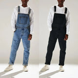 New Summer Street Trendy Solid-Colored Strap Trousers With One-Body High-Rise Men's