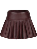 The New Burgundy Short Jacket Jacket Pleated Skirt Suit Female-Outfit