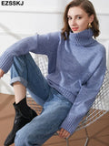 autumn Winter casual cashmere oversize thick Sweater pullovers Women 2021 loose Turtleneck women's sweaters