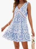 Summer Women's Colorless Long Sleeveless Long-Term Loose Dress